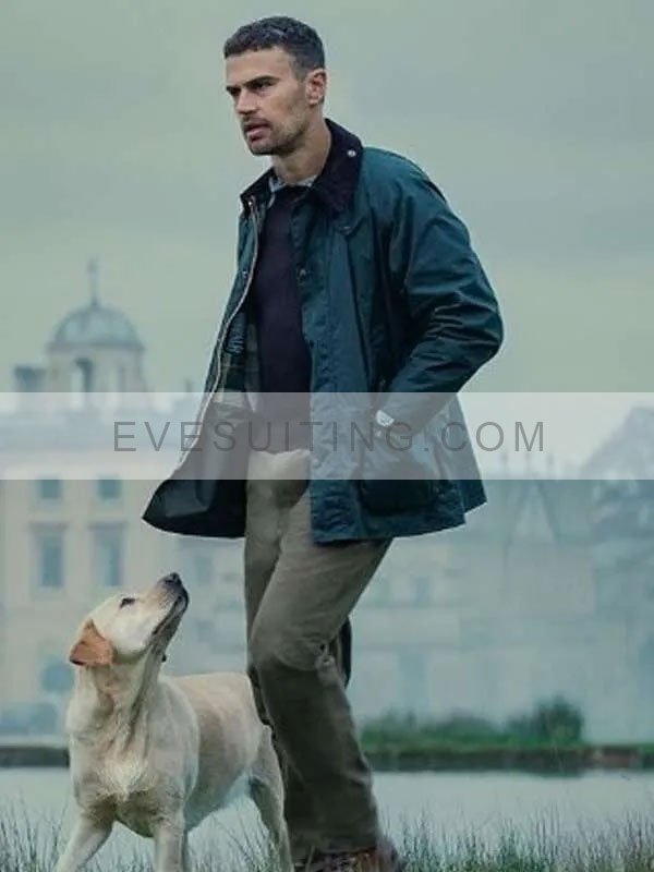 Theo James The Gentlemen Season 1 Eddie Halstead Black Cotton Jacket