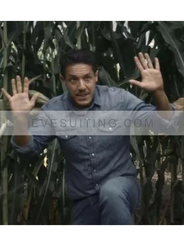 Theo Rossi Film Escape The Field 2022 Tyler Blue Denim Jacket