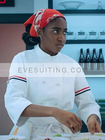 Thom Browne White Chef Jacket Coat