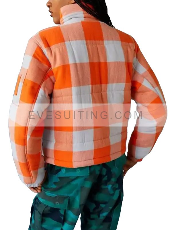 Tiffany TV Series The Chi S05 Hannaha Hall Checkered Puffer Jacket