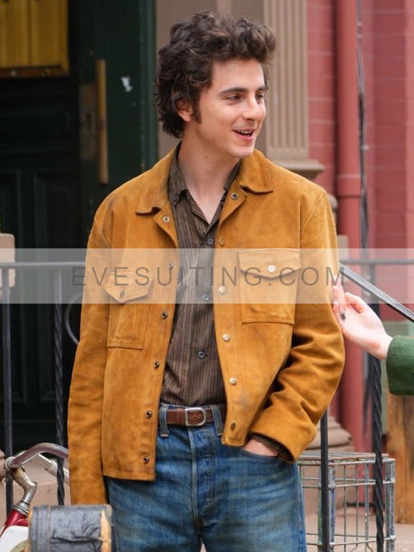 Timothée Chalamet A Complete Unknown Brown Suede Jacket