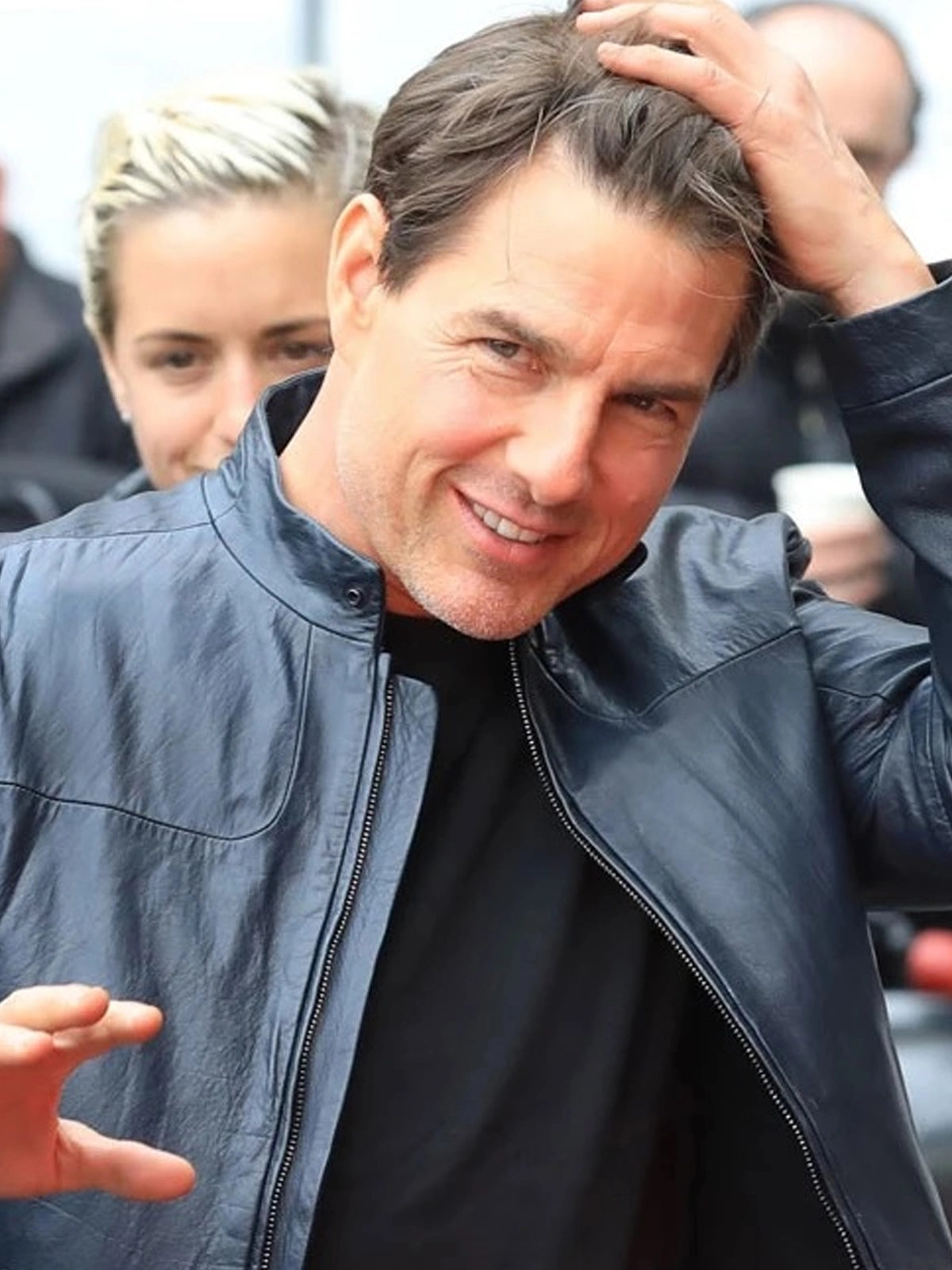 Tom Cruise Blue Leather Jacket