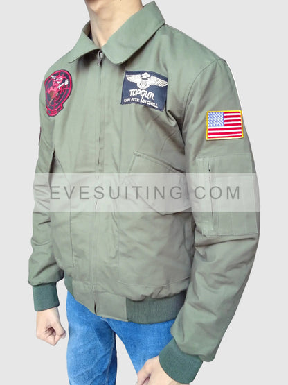 Tom Cruise Bomber Green Flight Jacket