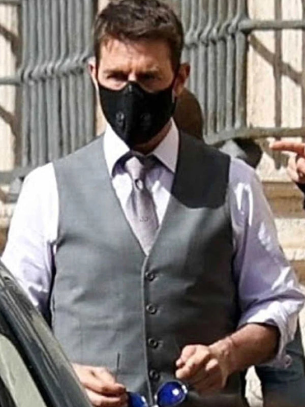 Tom Cruise Mission Impossible 7 Grey Vest