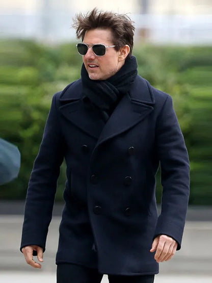 Tom Cruise Wool Peacoat from Mission Impossible 6