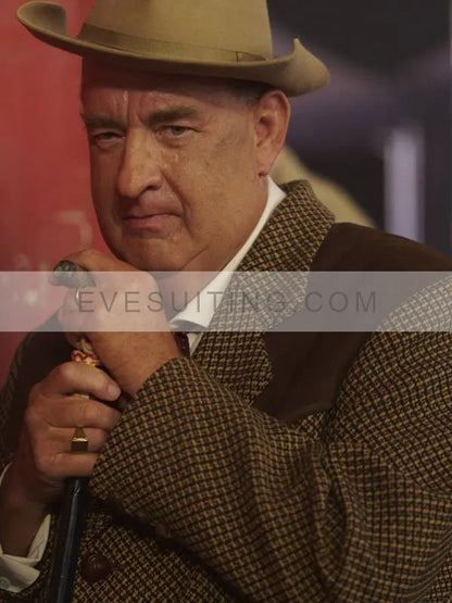 Tom Hanks Tv Series Elvis 2022 Colonel Tom Parker Brown Coat