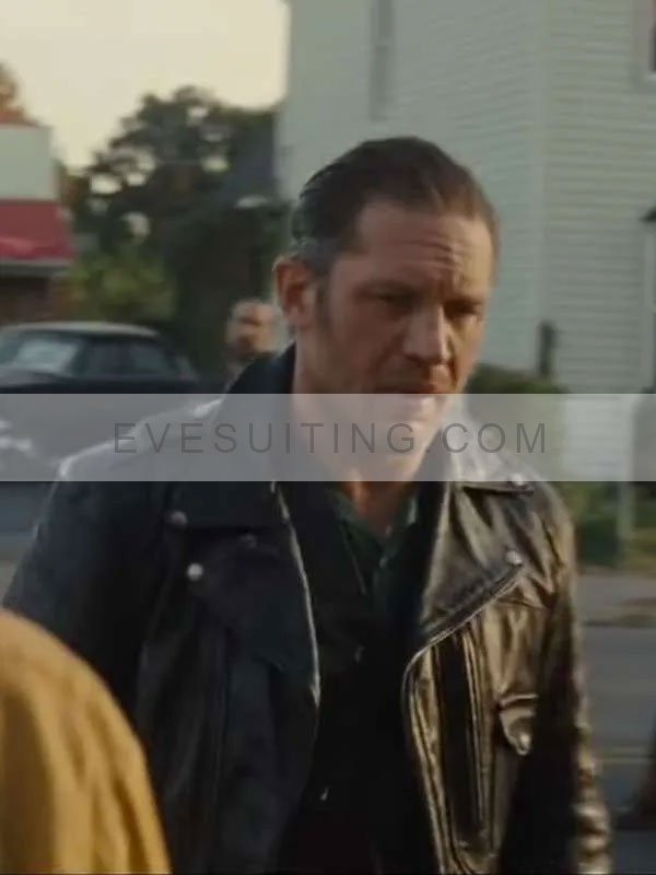 Tom Hardy The Bikeriders 2024 Black Leather Jacket