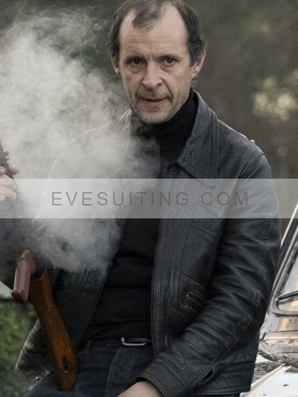 Tom Vaughan-Lawlor Movie Roses War 2024 Dominic Black Leather Jacket