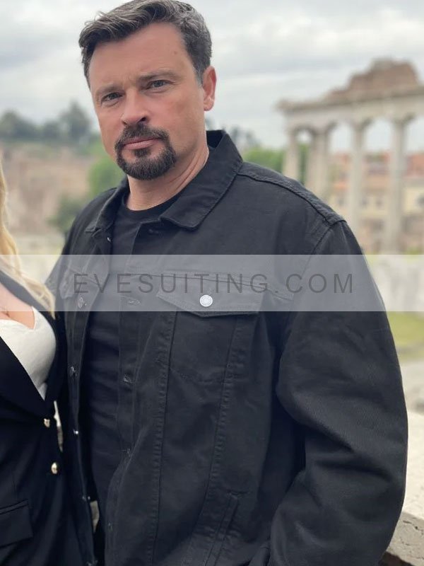 Tom Welling Mafia Wars 2024 Black Cotton Jacket