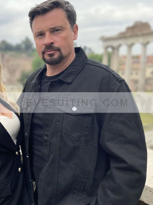 Tom Welling Mafia Wars 2024 Black Cotton Jacket