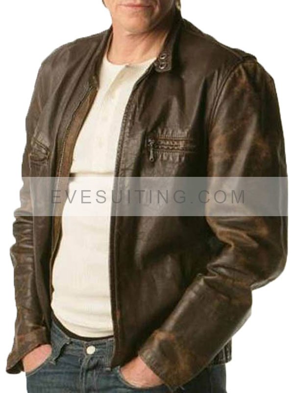 Tommy Gavin TV Series Rescue Me Brown Leather Jacket