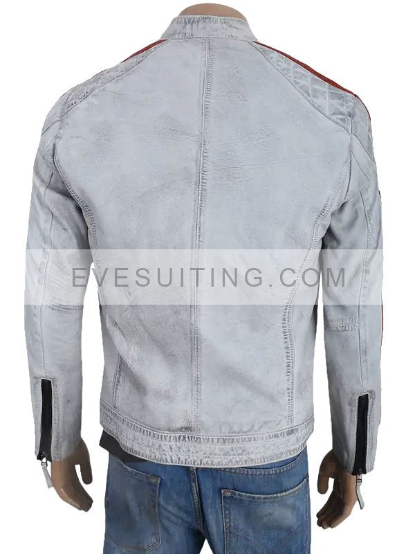 Top Gun Movie Tom Cruise Maverick G-1 Flight White Bomber Jacket With Patched