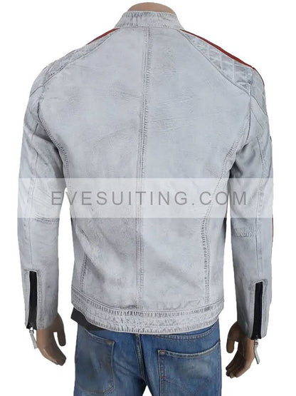 Top Gun Movie Tom Cruise Maverick G-1 Flight White Bomber Jacket With Patched