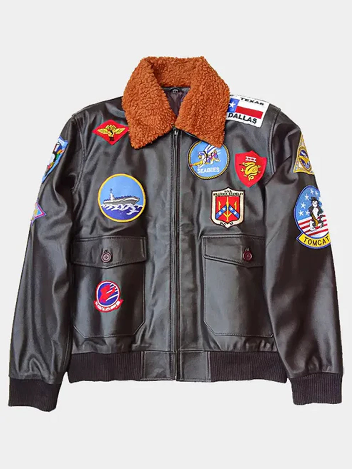 Top Gun Maverick Bomber Leather Jacket