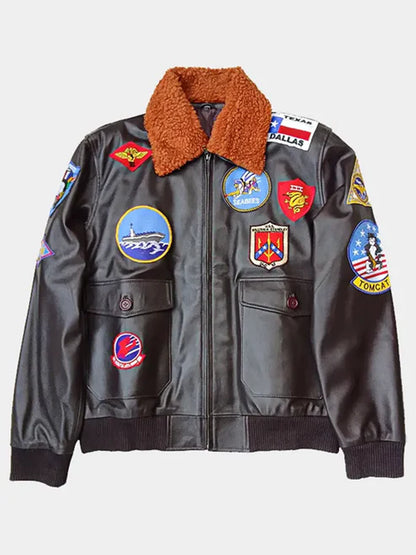 Top Gun Maverick Bomber Leather Jacket