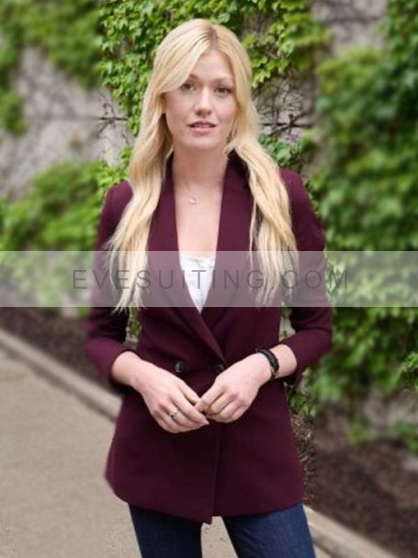 True Justice Family Ties 2024 Katherine McNamara Maroon Blazer