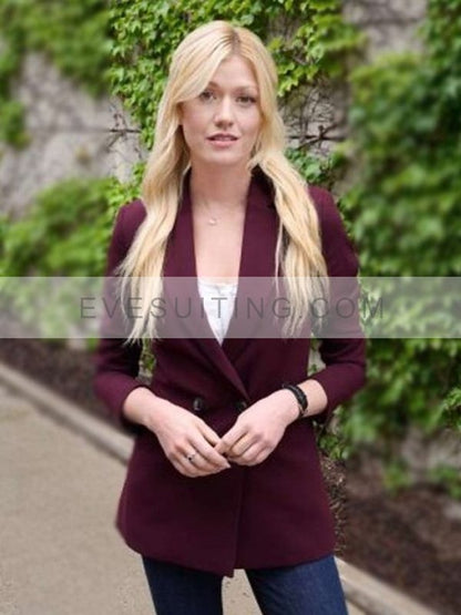 True Justice Family Ties 2024 Katherine McNamara Maroon Blazer