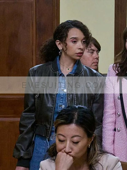 True Justice Family Ties Black Bomber Jacket