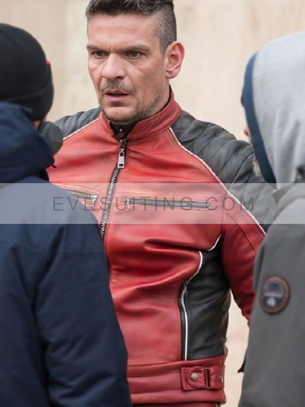 Tudor Chirila April X 2024 Tetris Black And Red Leather Jacket