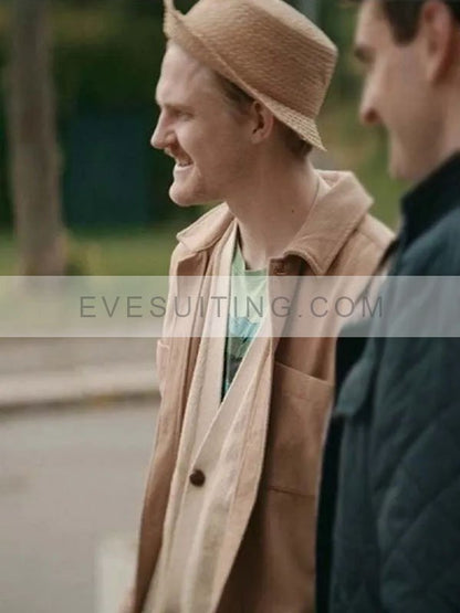 Tv Series Eirik Hallert Blasted 2022 Pelle Beige Wool Jacket