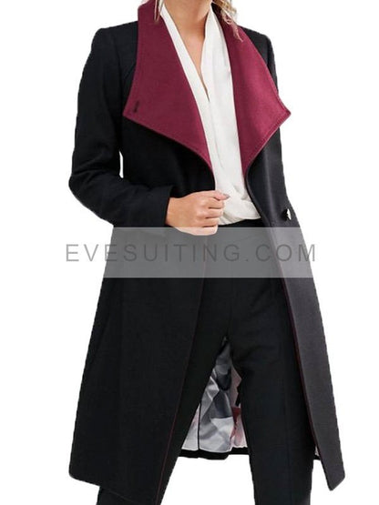 Tv Series Riverdale Hermione Lodge Black Wool Trench Coat 