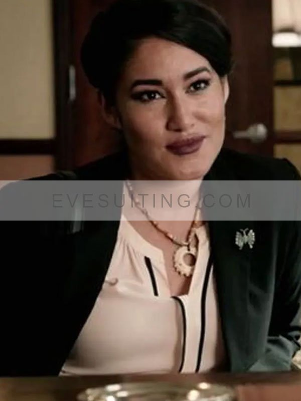 Tv Series Angela Blue Thunder Yellowstone Q’orianka Kilcher Black Blazer Coat