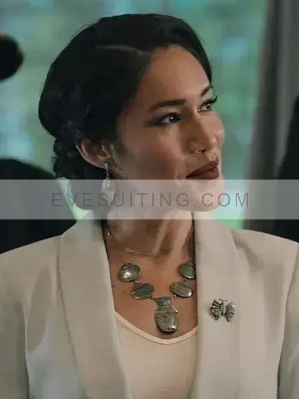 Tv Series Yellowstone Angela Blue Thunder Season 5 Q’orianka Kilcher White Blazer Coat