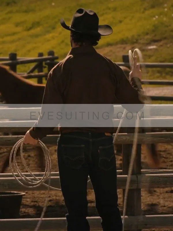 Tv Series Yellowstone Season 5 Dutton Ranch Brown Shirt