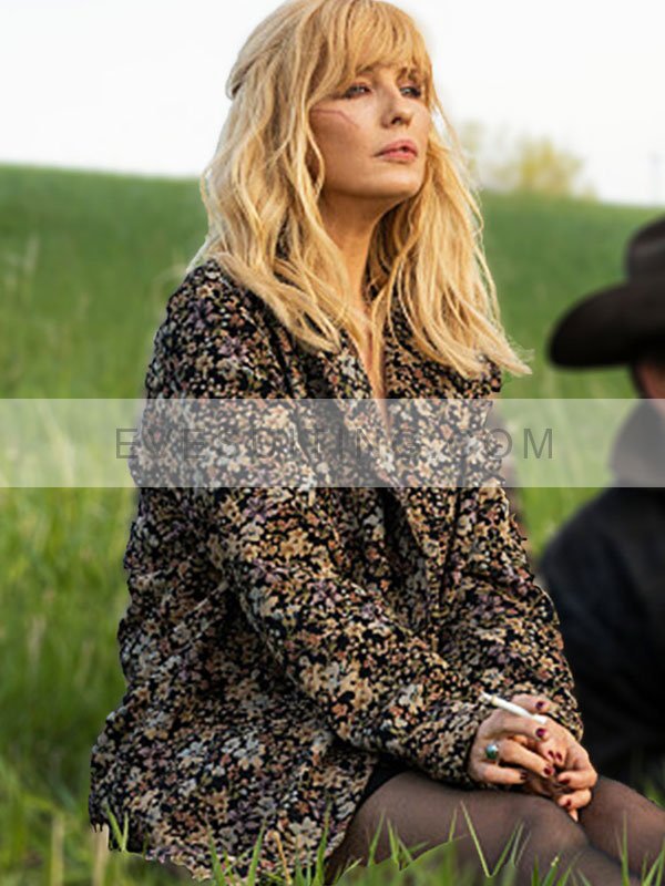 Tv Series Yellowstone Season 5 Kelly Reilly Floral Coat
