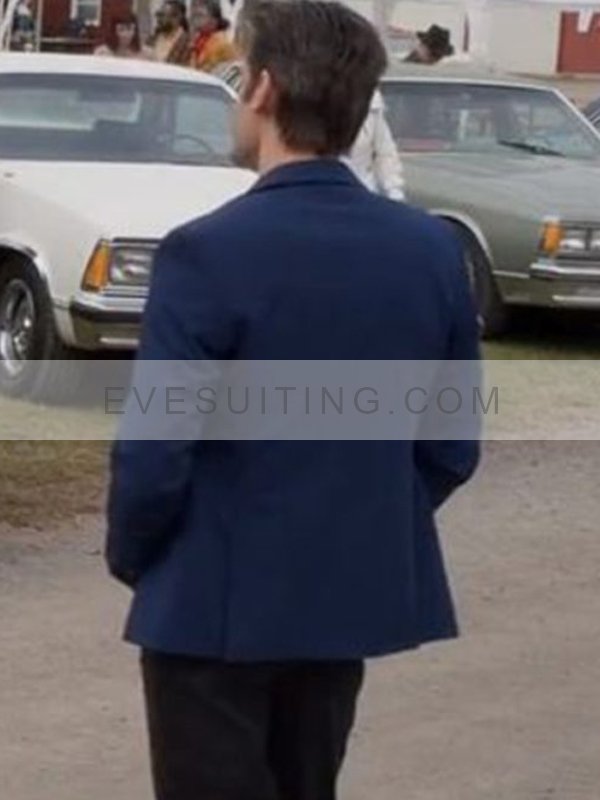 Tyler Hynes Movie Shifting Gears 2024 Luke Blue Wool Blazer