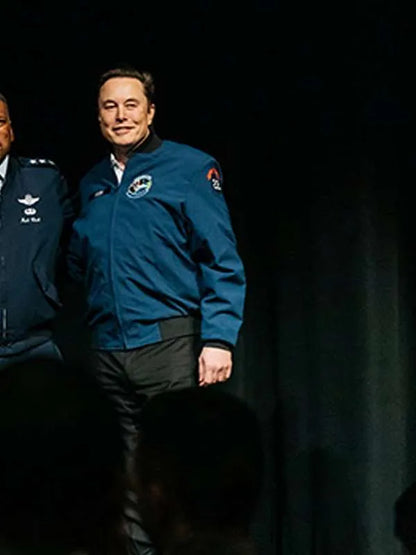 USAFA Elon Musk Blue Bomber Jacket