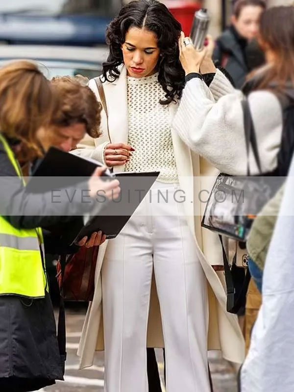 Umi Myers Bob Marley One Love 2024 Cindy Breakspeare White Trench Coat