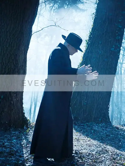 Uncle Fester Fred Armisen Black Long Wool Coat