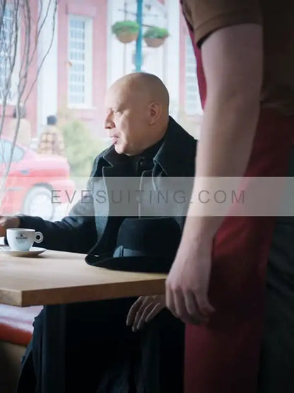 Uncle Fester TV Series Wednesday Fred Armisen Wool Black Coat