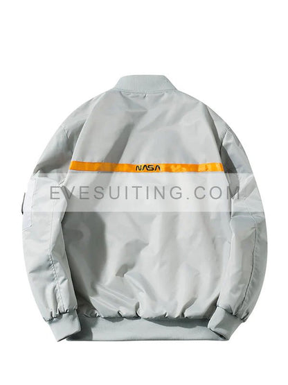 Unisex Apollo NASA Logo MA-1 Military Patches Windbreaker U.S. Space Bomber Jacket