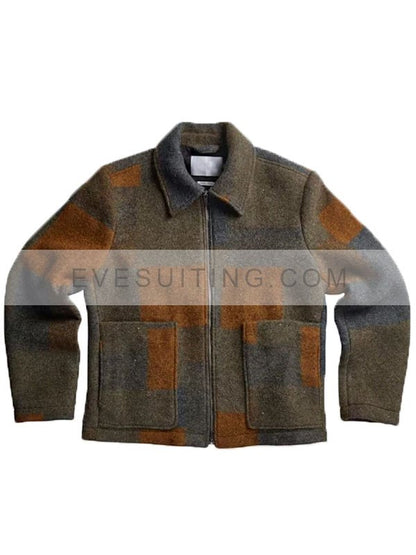 Unisex Checkered Gael Wool Blend Jacket