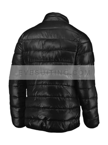 Unisex Georgia Bulldogs Black Puffer Zipper Parachute Jacket