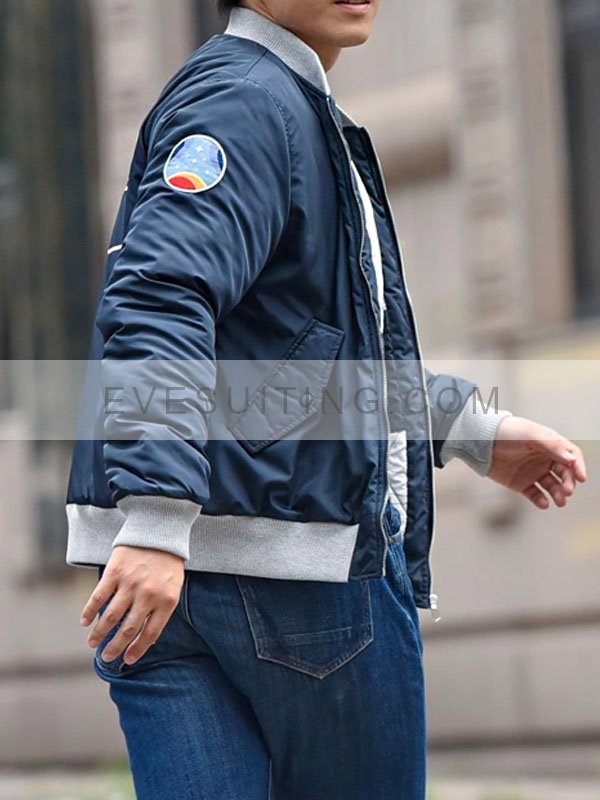 Unisex Starfield Flight Crew Bomber Blue Jacket