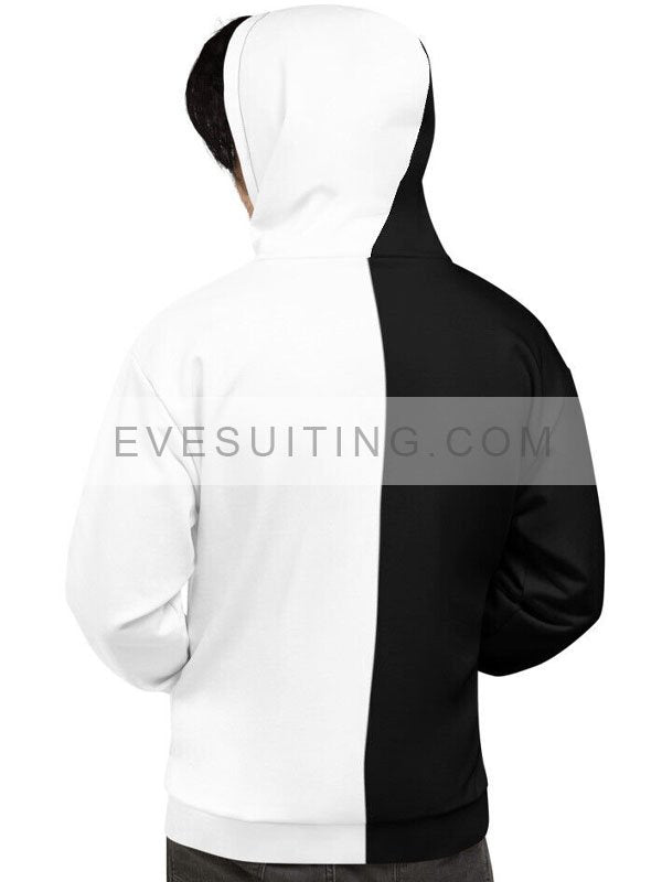Unus Annus Black And White Split Hoodie