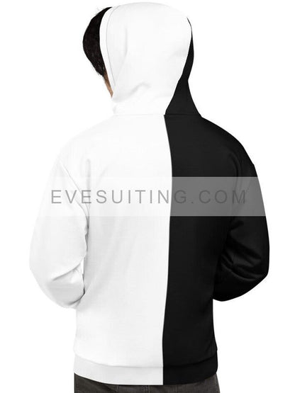 Unus Annus Black And White Split Hoodie