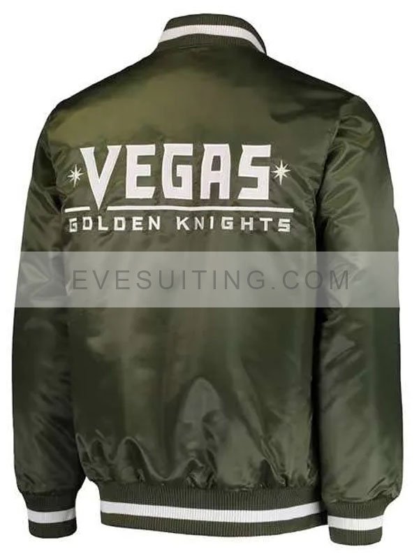 Vegas Golden Knights Green Varsity Satin Jacket