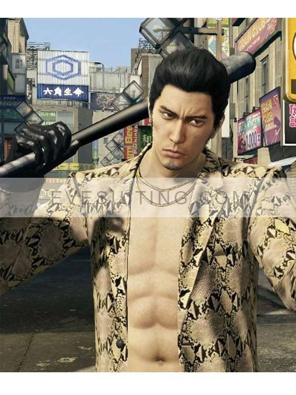 Video Game Goro Majima Yakuza Like A Dragon Snakeskin Jacket