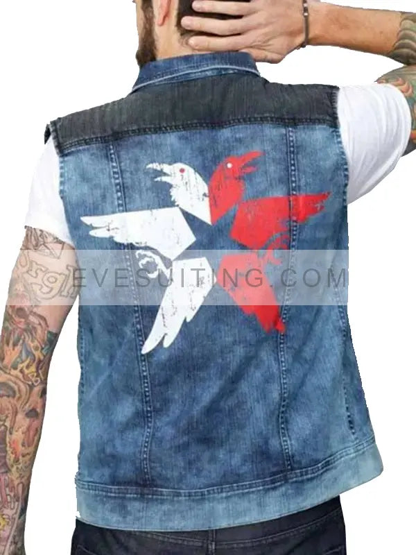 Video Game Infamous Second Son Blue Denim Vest