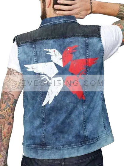 Video Game Infamous Second Son Blue Denim Vest