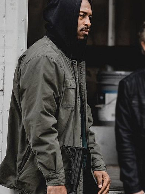 Vincent Movie 72 Hours 2024 Vernon Davis Green Hooded Cotton Jacket