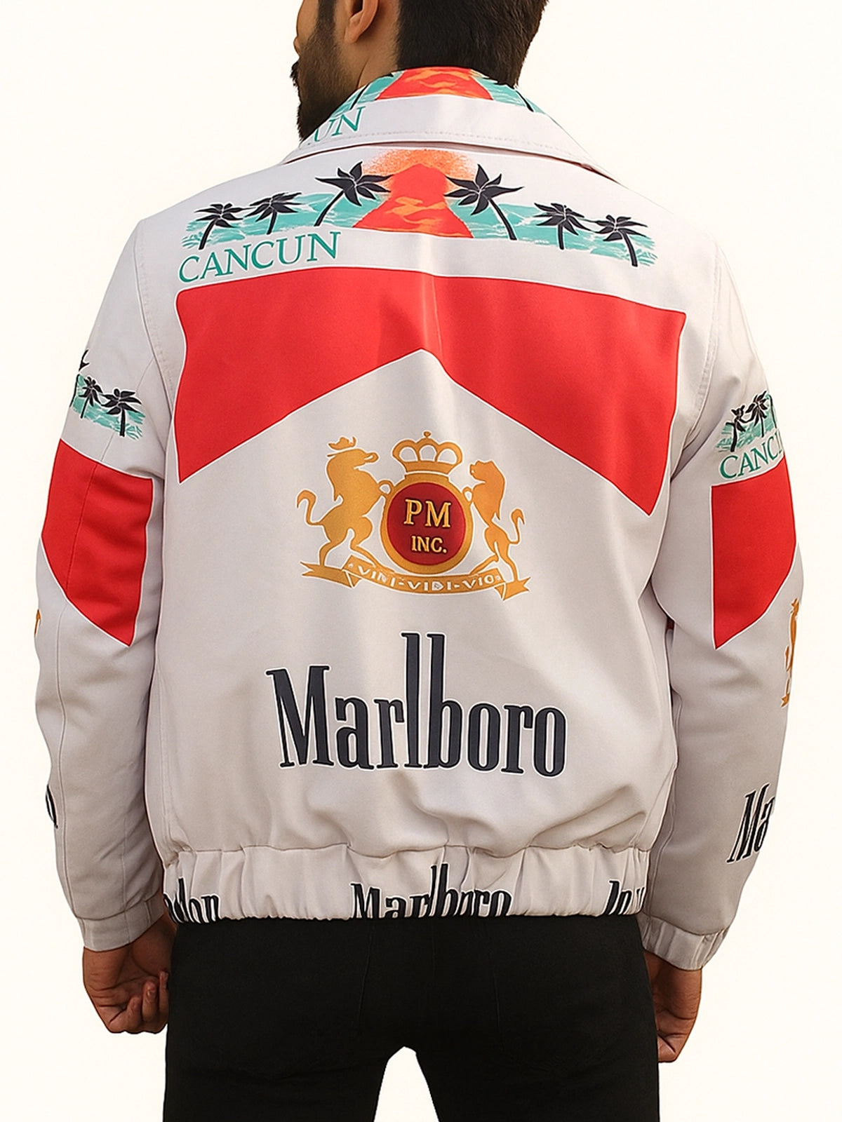 Vintage 80s Marlboro Cancun White Jacket