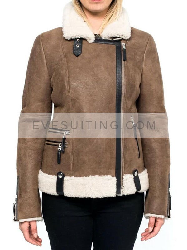 Virgin River Melinda Monroe Suede Shearling Jacket