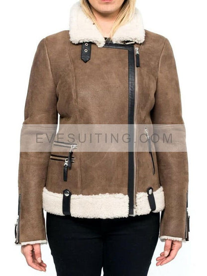Virgin River Melinda Monroe Suede Shearling Jacket