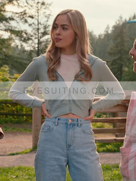 Virgin River S04 Lizzie Cropped Grey Hoodie