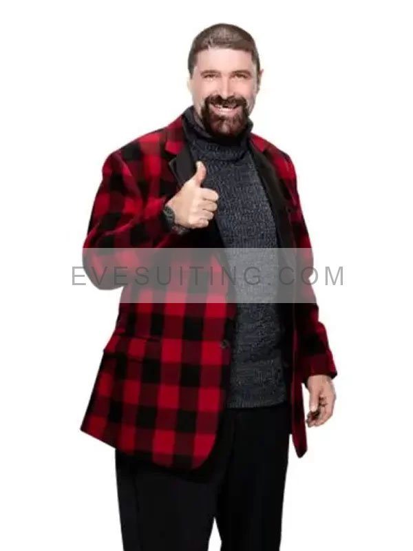 WWE Professional Wrestler Mick Foley Red Coat